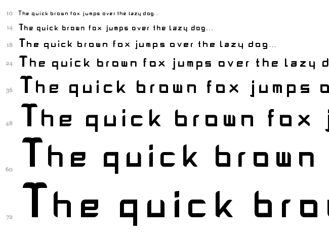 Abandon Alphabeta font waterfall